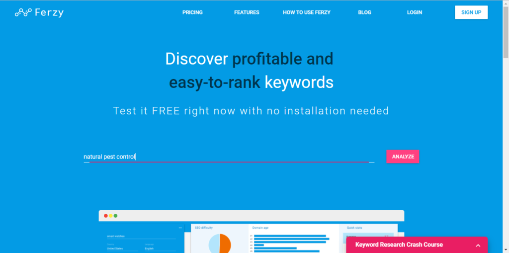 Ferzy’s no-frills homepage.