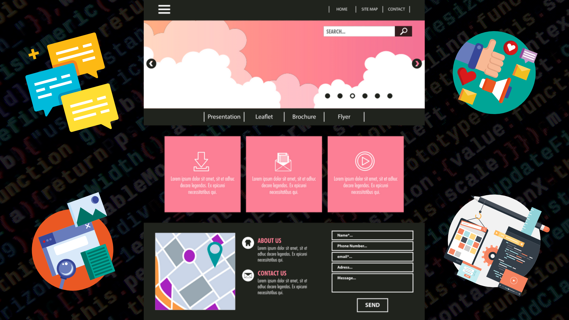 Dynamic website cover photo